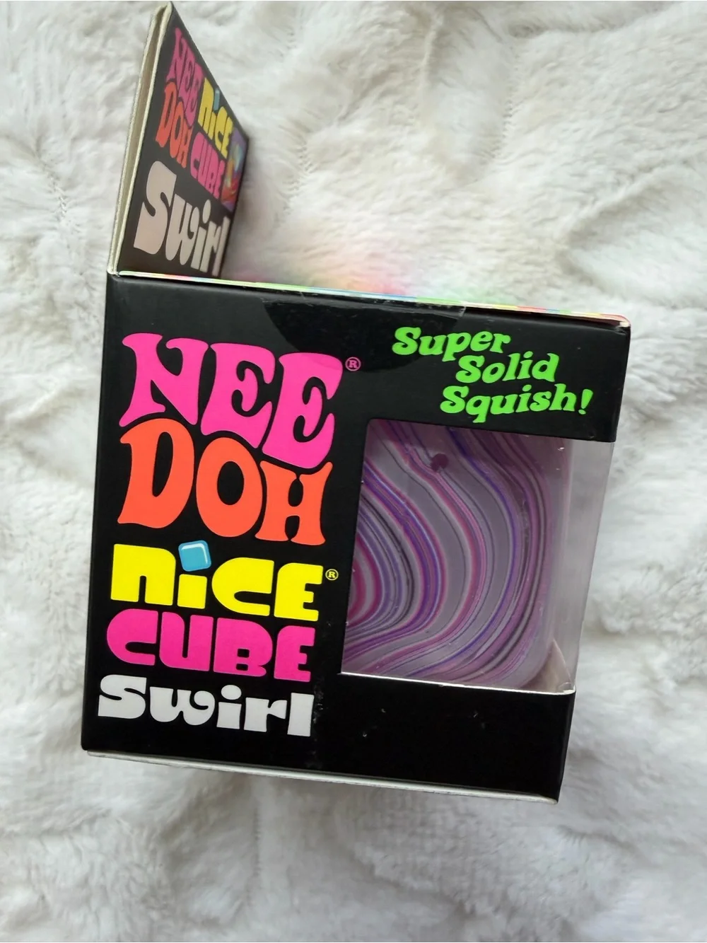 🩶🩷💜 NIB NEEDOH by Schylling – Nice Cube Swirl | Gray, Pink & Purple ✨